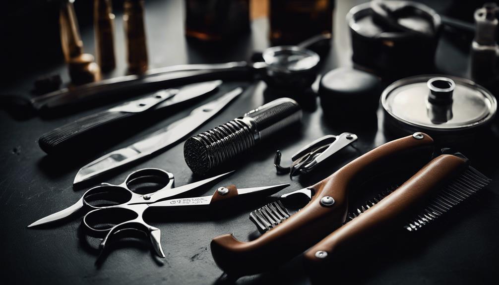 tools and materials for shaping the beard